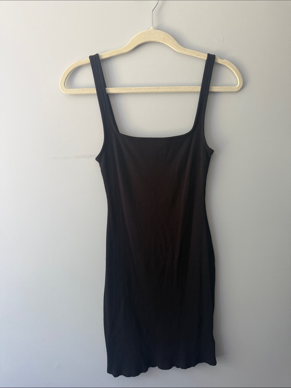 Urban Outfitters Black Ribbed Tank Dress